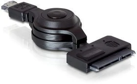 DeLOCK Power Over eSATA [eSATAp] auf 22-Pin SATA Kabel mit Aufrollfunktion 1.2m