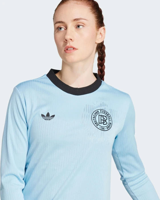 adidas Deutschland Anniversary Trikot langarm clear blue/black (Damen)