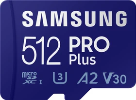 Samsung PRO Plus R160/W120 512GB Kit, UHS-I U3, A2, Class 10