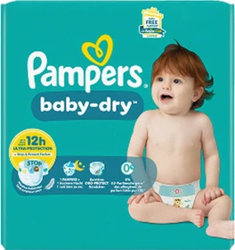 Pampers Baby-Dry Gr.4 Einwegwindel, 9-14kg, 204 Stück