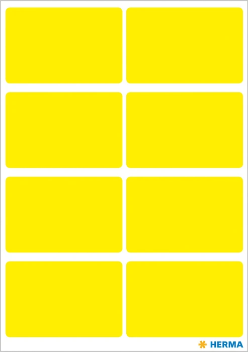 Herma Vielzwecketiketten, 25x40mm, gelb, 5 Blatt (40 Etiketten)