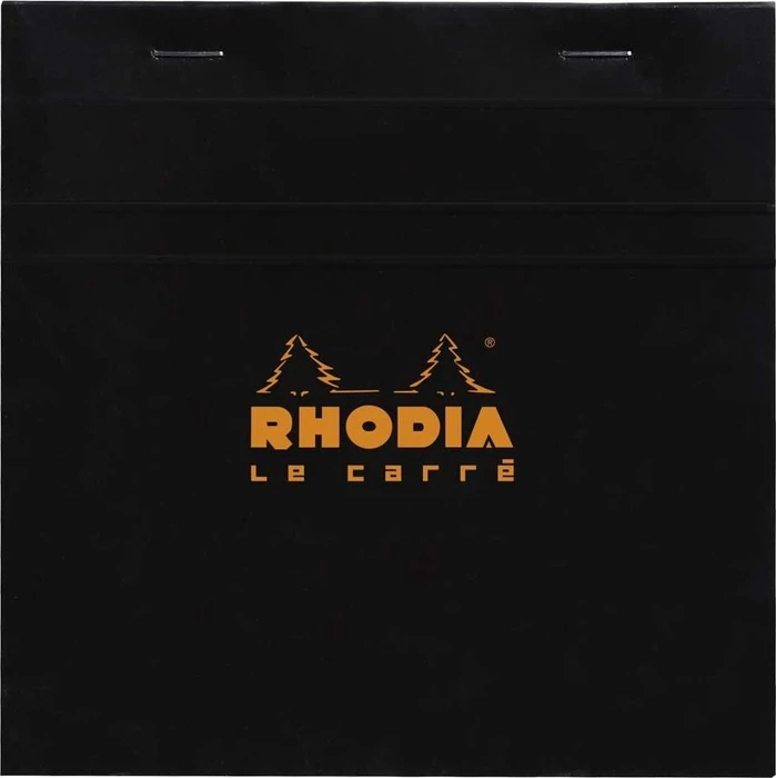 Rhodia Basics Notizblock le carrè, 148x148mm, kariert, schwarz, 80 Blatt