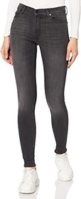 7 For All Mankind High Waist Skinny Slim Illusion Luxe Rinsed Jeans schwarz (Damen)