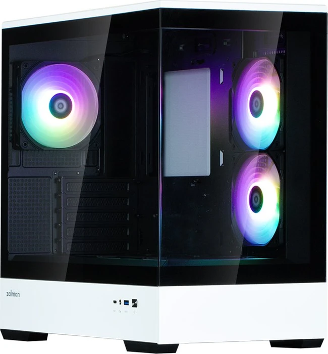 Zalman P30 BW, weiß/schwarz, Glasfenster