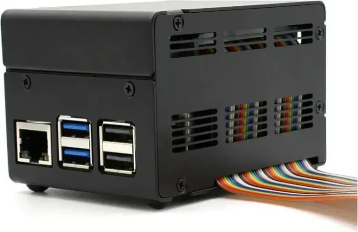 KKSB Gehäuse für Raspberry Pi 5, kompatibel mit IQaudio DAC+ und IQaudio DAC Pro Sound Cards, schwarz
