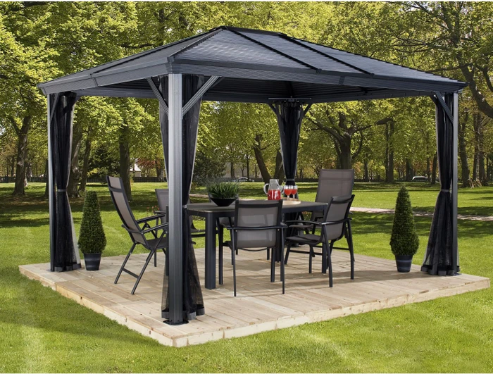 Sojag Ventura Pavillon 10x10 basaltgrau