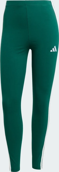 adidas Essentials 3-Streifen Cotton Leggings Hose lang collegiate green/white (Damen)