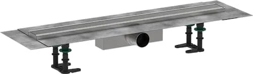 Hansgrohe RainDrain Compact Duschrinne, Komplett-Set, edelstahl gebürstet