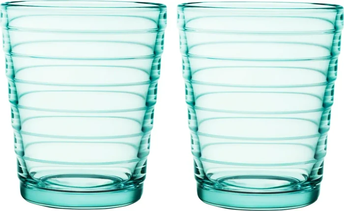 Iittala Aino Aalto Trinkglas 220ml wassergrün, 2 Stück