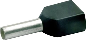 Klauke Isolierte Zwillingsaderendhülsen 2x 1.5mm² schwarz, 100 Stück
