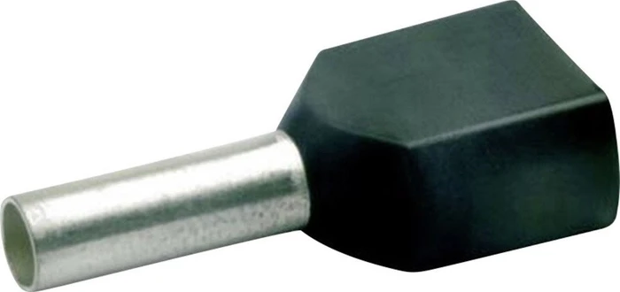 Klauke Isolierte Zwillingsaderendhülsen 2x 1.5mm² schwarz, 100 Stück