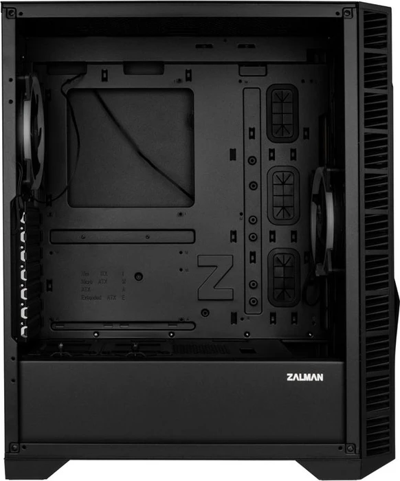 Zalman Z3 Iceberg_Black, schwarz, Glasfenster