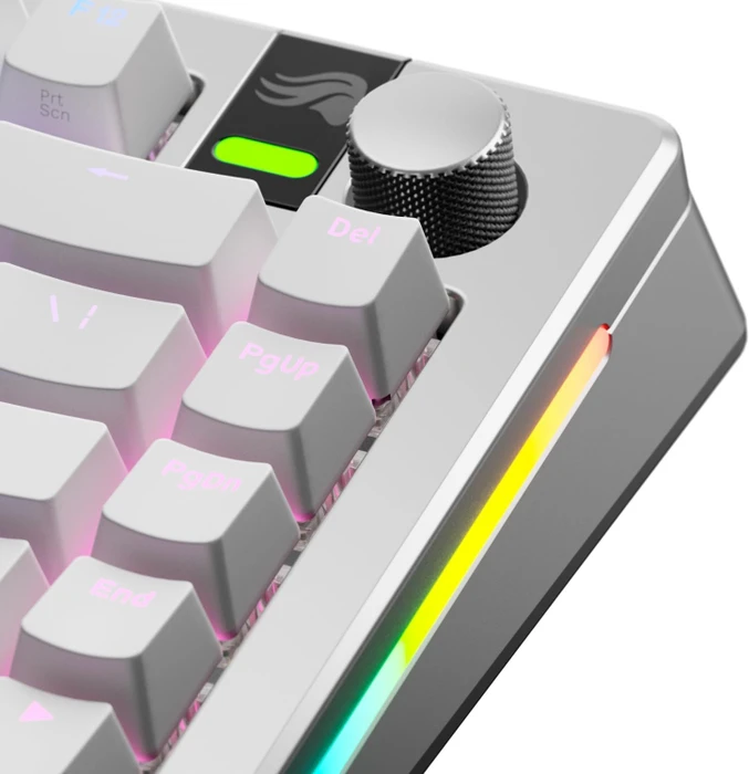 Glorious Gaming Rotary Knob für GMMK 3 PRO Tastatur und GMMK Numpads, Aluminium, Silver Luster, silber, 1 Taste