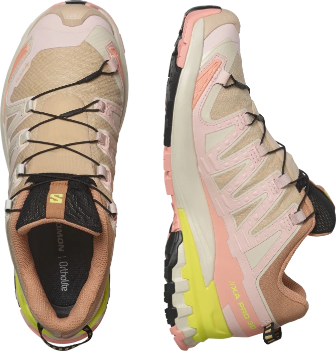 Salomon XA Pro 3D V9 GTX hazelnut/english rose/safety yellow (Damen)