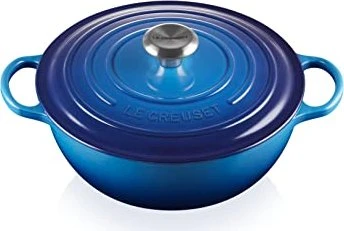 Le Creuset Signature Gusseisen La Marmite Familientopf 26cm 4.1l azure