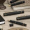 Kaweco Piston Sport AL Starter Set mit Tinte bordeaux/gold, rechte Hand, breit Vorschaubild