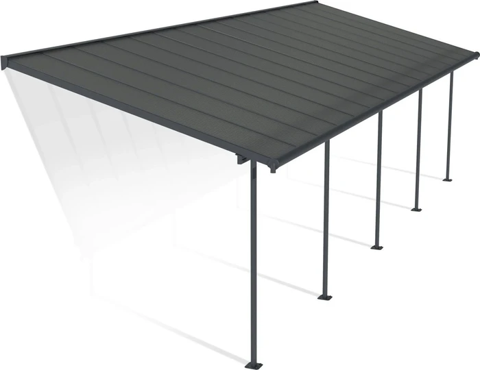 Palram Canopia Capri Terrassenüberdachung grau