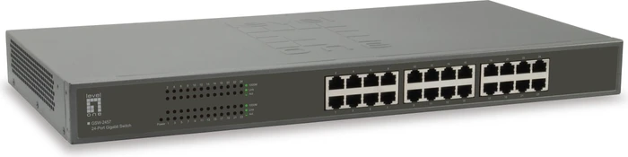LevelOne GSW Rackmount Gigabit Switch, 24x RJ-45