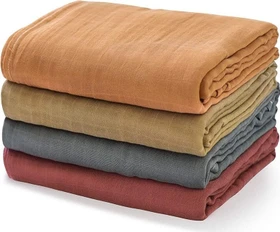 Momcozy Mulltuch 120x120cm Swaddle Tücher, 4 Stück