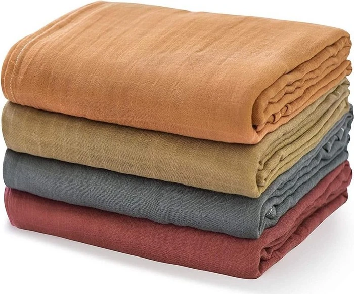 Momcozy Mulltuch 120x120cm Swaddle Tücher, 4 Stück