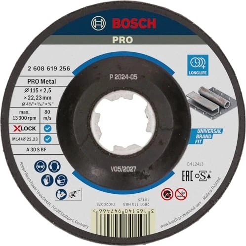 Bosch Professional X-LOCK Expert for Metal Trennscheibe gekröpft, 115x2.5x22.23mm, 1 Stück