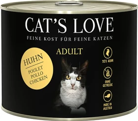 Cat's Love Huhn Pur mit Leinöl und Brennnessel, 1.20kg (6x 200g)