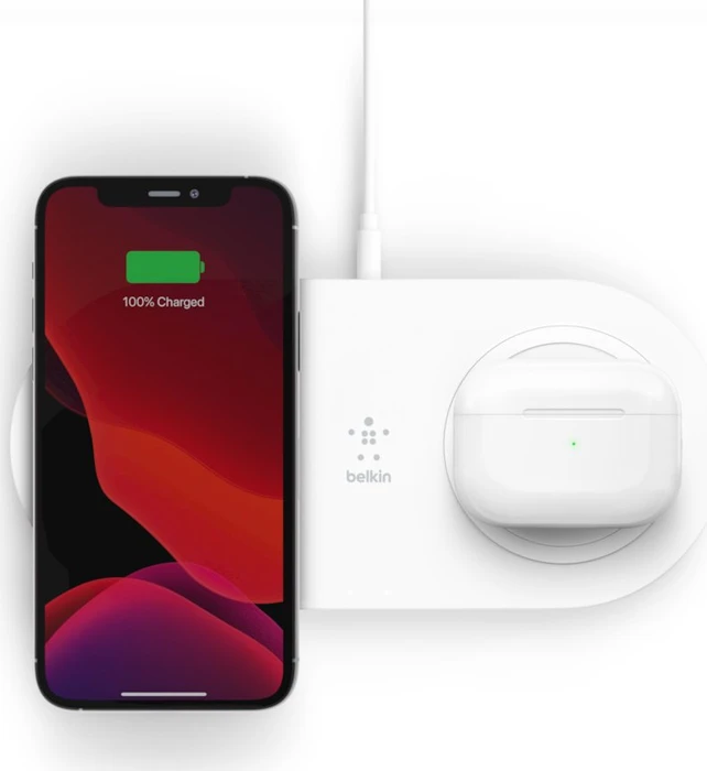 Belkin BoostCharge 15W Dual Wireless Charging Pads weiß