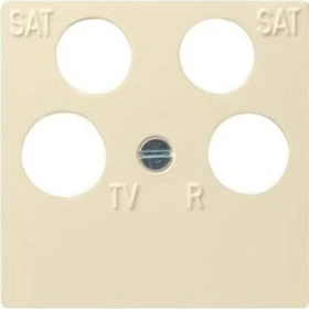 Gira System 55 Zentralplatte 4fach Antennensteckdose, cremeweiß