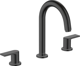 Hansgrohe Vernis Shape 3-Loch Waschbeckenarmatur mit Ablauffernbedienung mattschwarz
