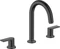 Hansgrohe Vernis Shape 3-Loch Waschbeckenarmatur mit Ablauffernbedienung mattschwarz Vorschaubild
