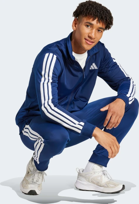 adidas Basic 3-Streifen Tricot Trainingsanzug dark blue (Herren)