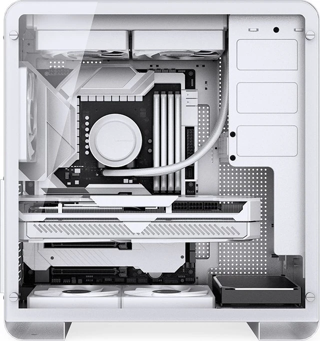 Jonsbo U4 Pro, weiß, Glasfenster