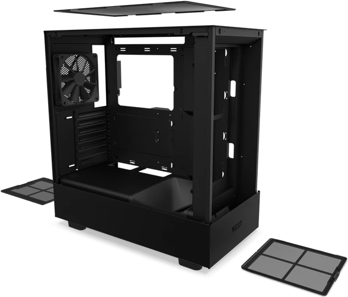 NZXT H5 Flow, schwarz, Glasfenster