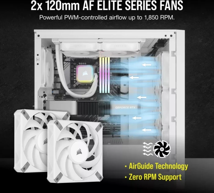 Corsair iCUE H100i RGB Elite, weiß