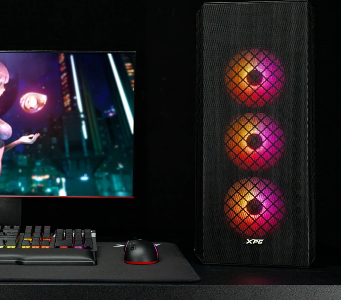 ADATA XPG Defender, schwarz, Glasfenster