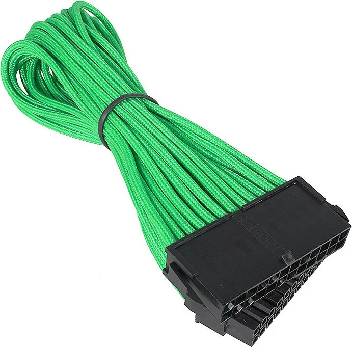BitFenix Alchemy 24-Pin ATX Verlängerung 30cm, sleeved grün
