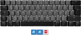 Sharkoon Skiller SAC20 S4 Keycap Set for Skiller SGK50 S4, Kunststoff (PBT) Double-Shot, schwarz/grau, 62 Tasten, ISO-DE