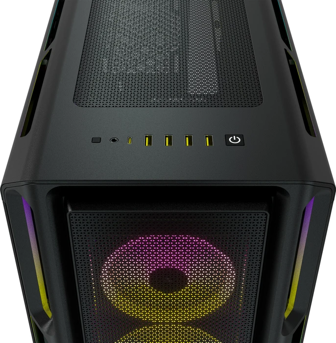 Corsair iCue 5000T RGB TG, schwarz, Glasfenster