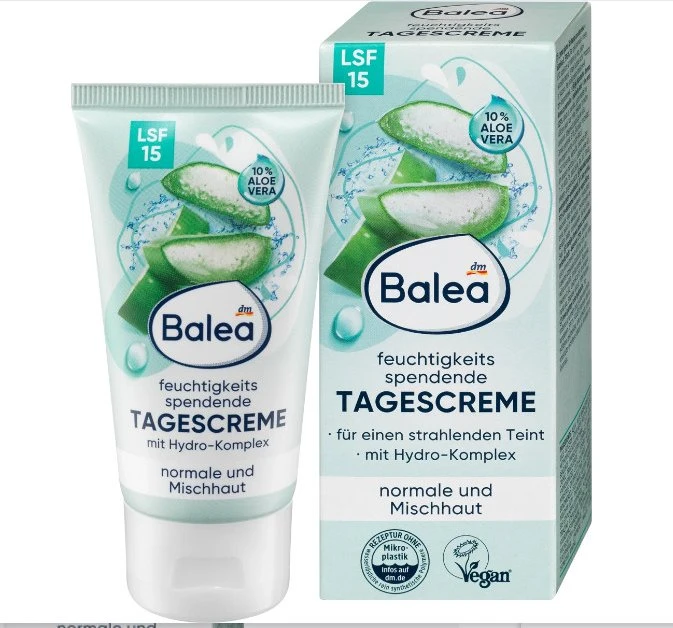Balea Feuchtigkeitsspendende Tagescreme LSF15, 50ml