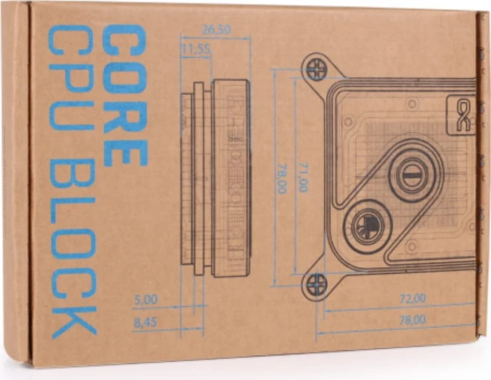Alphacool Core 1 Aurora Carbon, Messing/Carbon