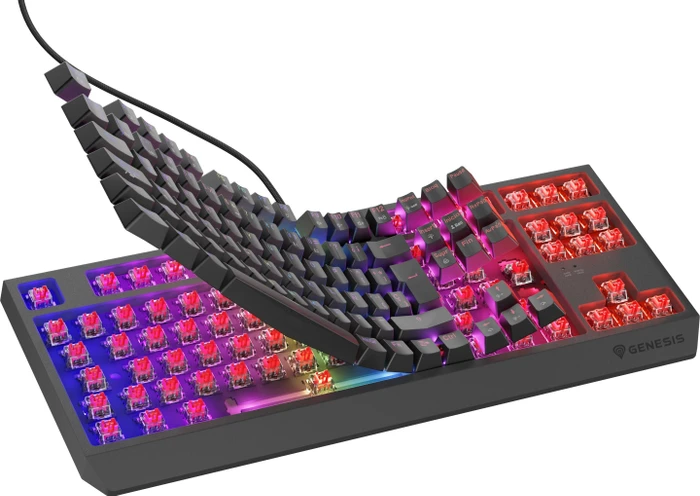 Genesis Thor 230 TKL, Anchor Gray Negative, LEDs RGB, hot-swap, Outemu Red, USB, CZ/SK