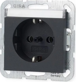 Gira SCHUKO-Steckdose 16 A 250 V~ mit Beschriftungsfeld System 55, anthrazit