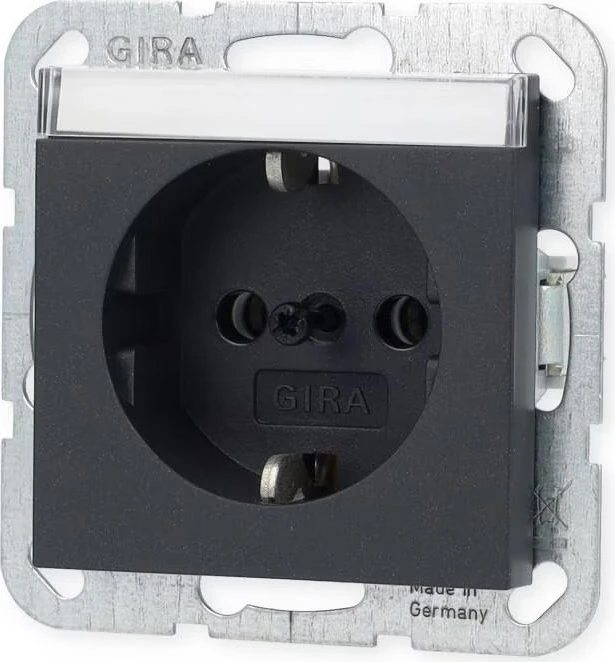 Gira SCHUKO-Steckdose 16 A 250 V~ mit Beschriftungsfeld System 55, anthrazit