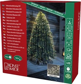Konstsmide Lichterkette Diamantenlametta gold LED 702x warmweiß