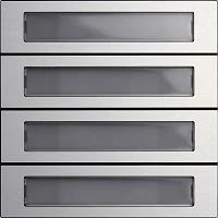 Gira System 106 Ruftastenmodul 4 Teilnehmer, aluminium