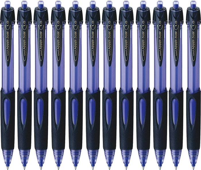 Uni-Ball Power Tank SN-220 Kugelschreiber blau/grau, 12er-Pack