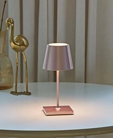 Sigor Nuindie mini USB-C Akku-Tischleuchte rund rosegold