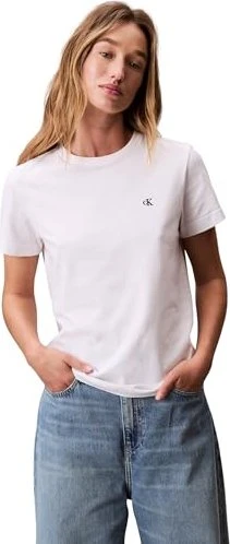 Calvin Klein Archive Jersey T-Shirt kurzarm brilliant white (Damen)