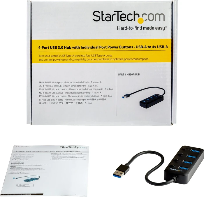 StarTech USB-Hub, 4x USB-A 3.0, USB-A 3.0 [Stecker]