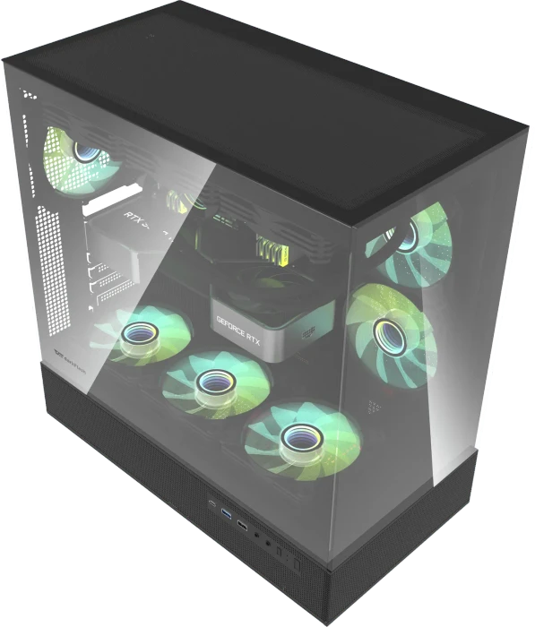 DarkFlash DPX90 Black, Glasfenster